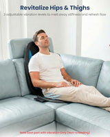 COMFIER Shiatsu Back Massager with Heat,Deep Tissue Kneading Massage Seat Cushion,Massage Chair Pad for Full Back,Body Massager for Home or Office Chair use, COMFIER