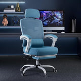 Simple Deluxe Home Office Desk Chair with Footrest, High-Back Mesh Rolling Swivel Reclining Chairs with Wheels, Comfortable Headrest, Lumbar Support, Comfy Arms Simple Deluxe