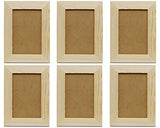 Pack of 12 - Unfinished Solid Pine Wood Picture Frames for Arts & Crafts, DIY Painting Projects - Stand or Hang on The Wall - (6x8 Frame Size Holds Creative Hobbies