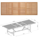 Amazonia Franklin 11-Piece Rectangular Extendable Patio Dining Set | Teak Finish and Weather-Net Technology | Ideal for Outdoors and Indoors Amazonia
