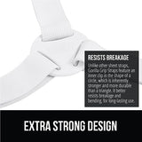 GORILLA GRIP Patent Pending Bed Sheet Holders, Adjustable Elastic Fasteners with Metal Clips, Keep in Place Fitted Bedding Straps, Firm Tight Suspenders for Mattress, US Designed, 4 Pack White GORILLA GRIP