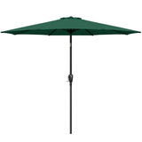 Simple Deluxe 9' Patio Umbrella Outdoor Table Market Yard Umbrella with Push Button Tilt/Crank, 8 Sturdy Ribs for Garden, Deck, Backyard, Pool, Green Simple Deluxe