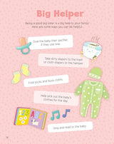 Big Sister Activity Book and Story with More than 80 Stickers - Includes Coloring Pages, Mazes, and More WoodArtSupply