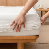 BESTOUCH Sheet Set 100% Washed Cotton Linen Feel Super Soft Comfortable Chic Lightweight 3 Pcs Home Bedding Set Solid Off White Twin BESTOUCH