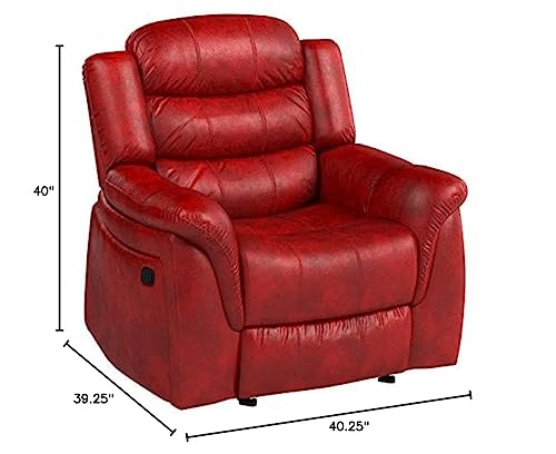 Christopher Knight Home Hawthorne Glider Recliner, Leather, Oxblood Red GDFStudio