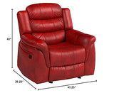 Christopher Knight Home Hawthorne Glider Recliner, Leather, Oxblood Red GDFStudio