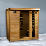 Radiant Saunas BSA2418 4-Person Hemlock Infrared Sauna Blue Wave