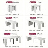 Royjhnl Transformer Table: Extendable Dining, Folding Console Table with Outlet, Space - Saving for 8-12, Perfect for Living Room & Kitchen Royjhnl