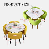 Kitchen Dining Table Set - Simple Small Round Conference Table - #23-70 * 75cm/27.5 * 29.5in OCAZI