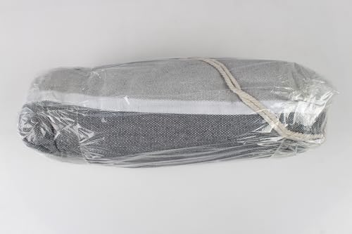 MOSFiATA Hammocks Portable Camping Hammock Upgraded 550lb Comfortable Fabric Hammock with Two Anti Roll Balance Beam and Sturdy Tree Straps for Camping, Patio, Backyard, Outdoor （Gray White） MOSFiATA