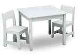 Delta Children MySize Kids Wood Table and Chair Set (2 Chairs Included) - Ideal for Arts & Crafts, Snack Time, & More - Greenguard Gold Certified, Delta Children