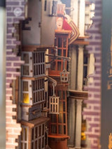 Revell Book Nook Kit Harry Potter - Diagon Alley Miniature DIY Kit 9" Booknook 3D Wooden Puzzle with LED Light Bookshelf Décor Gift for Adults Women Men