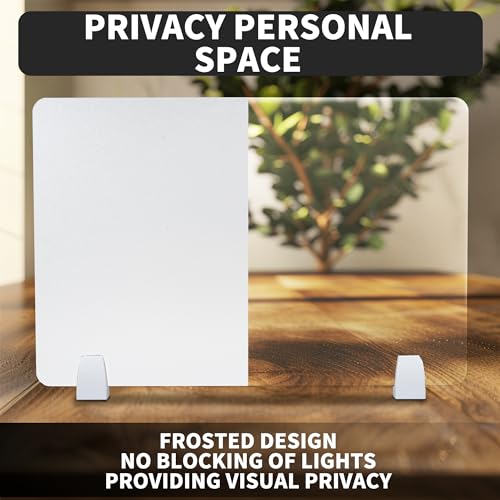 Nisorpa Desk Divider Privacy Panels Acrylic Partitions with Clips Classroom Privacy Shield for Desk Privacy Divider Partition for Schools Office Call Centers,Noise and Visual Guard,4Pcs-23.6”L X15.8”W Nisorpa