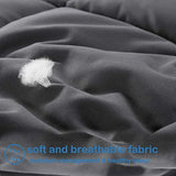 EASELAND Twin XL Down Alternative Comforter - Quilted Duvet Insert for All Seasons, Soft Lightweight with Corner Tabs, Summer Winter Warm Bedding, Dark Grey 68×92 Inches EASELAND
