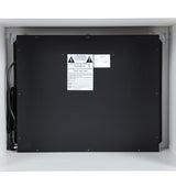 Ameriwood Home Lumina Fireplace TV Stand for TVs up to 70 Inch, Replaceable Electric Fireplace Insert Heater, Remote Control, Timer, Color Changing LED Lights, Crystal Ember Flames, White Ameriwood Home