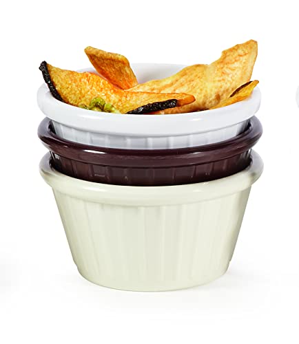G.E.T. F-635-W White 3 oz. Fluted Ramekin, Break Resistant, White (Pack of 12) GET