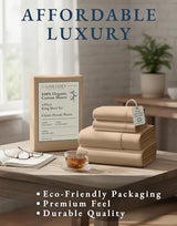 LANE LINEN 100% Organic Cotton Sheets Set, Long- Staple Percale Weave Ultra Soft Best- Bedding Sheets for Bed, GOTS Certified, Fits Mattress Upto 15inch Deep Pocket (King, Taupe) LANE LINEN