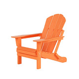 WestinTrends Outdoor Adirondack Chair, Plastic Fire Pit Chair, Weather Resistant Folding Patio Lawn Chair for Outside Deck Garden Backyard Balcony, Orange WestinTrends