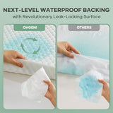 OhGeni 100% Waterproof Mattress Protector,Queen Size Mattress Soft Pad,Pet Hair & Bedwetting Resistant,Cooling Breathable Fitted Sheets,Washable Bed Cover,Non-Slip Deep Pocket,Noiseless for Bedroom OhGeni