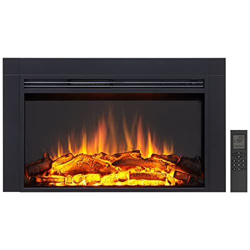 LegendFlame Jaden 36" W x 22" H (EF376) Electric Fireplace Insert with Front Trim Kit, Fire Crackling Sound, 750W/1500W Heater, Remote Control Legend Flame