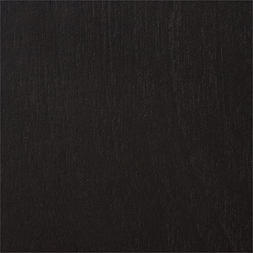 Pemberly Row Wood Butcher Block Top Kitchen Island with Square Stools in Black Pemberly Row