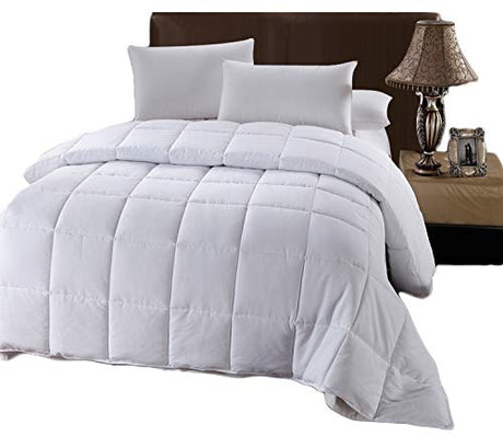 Royal Hotel Bedding White Down Alternative Twin Comforter with Corner Tabs - Hypoallergenic All-Season Plush Hotel Style Comforter, Duvet Insert Twin XL Extra Long Royal Hotel Bedding