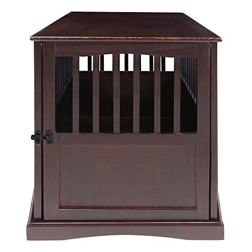 Casual Home Wooden Large Pet Crate, End Table, Espresso, 24 x 36.5 x 29.5 in Casual Home