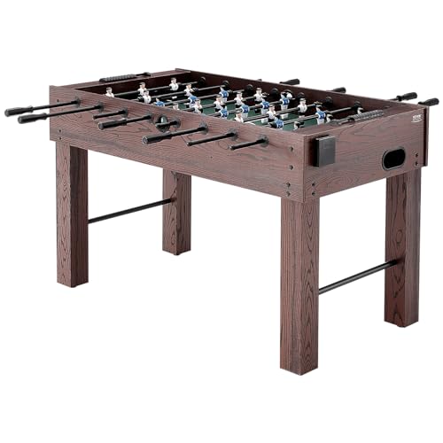 VEVOR Foosball Table, 55 inch Standard Size Foosball Table, Indoor Full Size Foosball Table for Home, Family, and Game Room, Soccer with Foosball Table Set, Includes 4 Balls and 2 Cup Holders VEVOR