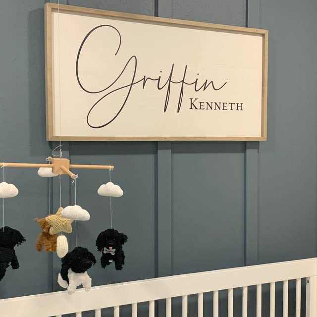 Personalized Framed Wooden Family Name Sign | Custom Family Established Wood Sign | Family Sign Wood Wall Decor… (15" x 30") MRC Wood Products