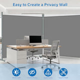 AKTOP Room Divider, Freestanding Single Panel Privacy Screen, Portable Temporary Wall Dividers for Room Separation, Large Room Partitions and Separators for Home, Office, Dorm, 71''W x 71''H, Grey AKTOP