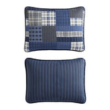 Eddie Bauer - Queen Quilt Set, Reversible Cotton Bedding with Matching Shams, Lightweight Home Decor for All Seasons (Eastmont Navy, Queen) Eddie Bauer
