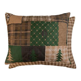 Donna Sharp Twin Bedding Set - 2 Piece - Green Forest Lodge Quilt Set with Twin Quilt and One Standard Pillow Sham - Machine Washable Donna Sharp