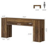 Tribesigns 71-Inch Long Console Table for Entryway, Farmhouse Sofa Console Behind Couch, Entry Table for Hallway, Foyer, Living Room, Brown Tribesigns