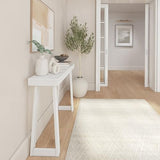 Plank+Beam Solid Wood Console Table, 46.25 Inch, Sofa Table, Narrow Entryway Table for Hallway, Behind The Couch, Living Room, Foyer, Easy Assembly, White Plank+Beam