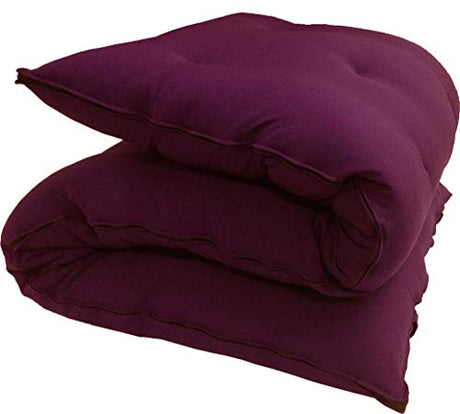 D&D Futon Furniture Traditional Japanese Floor Futon Mattresses, Foldable Cushion Mats, Yoga, Meditaion Single Size 3" Thick X 27" Wide X 80" Long (Burgundy) D&D Futon Furniture