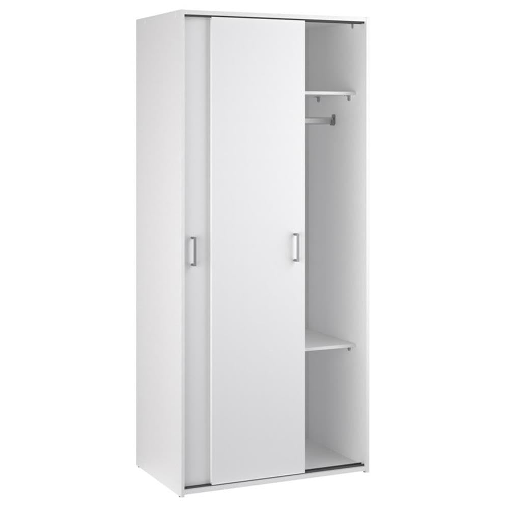 Tvilum 2 Sliding Doors, White Wardrobe Tvilum