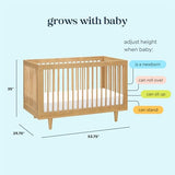 DaVinci Marley 3-in-1 Convertible Crib in Honey, Greenguard Gold Certified DaVinci
