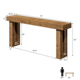 HOKYHOKY Solid Wood Entryway Table, 70-Inch Long Farmhouse Console Tables, Rectangular Behind Couch Table, Wooden Sofa Tables for Hallway, Entrance, Foyer, Living Room HOKYHOKY