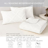 Exclusivo Mezcla Quilts Queen Size - White Quilt Set Bedspread with 2 Pillow Shams, Modern Bedding Set with Striped Pattern, Soft Lightweight Bedspreads Queen Size for All Seasons Exclusivo Mezcla