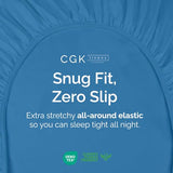 Twin Fitted Bed Sheet - Bottom Single Fitted Sheet Only - Soft Hotel Luxury Bedding w/ 8-16 Inch Deep Pockets - Breathable, Cooling & Wrinkle Free - Easy-Care, Fade and Shrink Resistant - Royal Blue CGK Unlimited