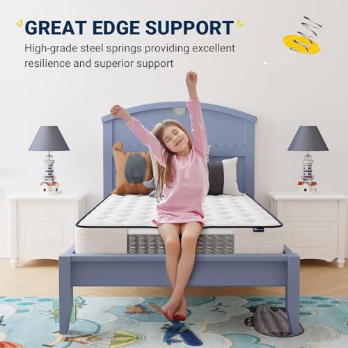 Avenco 8 Inch Twin Mattress, Foam and Spring Hybrid Mattress in a Box, Medium Soft, Breathable Fabric & Adaptive Support, CertiPUR-US Certified, Twin Size Mattress in Guest and Kids Bedroom