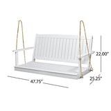 Christopher Knight Home Phoebe Outdoor Acacia Wood Porch Swing, White Christopher Knight Home