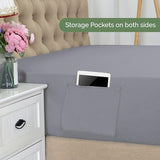 Elegant Comfort 1500 Premium Hotel Quality 18-21 Inches Deep - Extra Deep Pocket Single Fitted Sheet for High Mattress, Luxury and Softest, Smart Pocket - Wrinkle Free, Twin/Twin XL, Gray Elegant Comfort