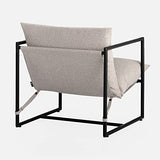 ZINUS Aidan Sling Accent Chair, Metal Framed Armchair with Shredded Foam Cushioning, Oatmeal Zinus