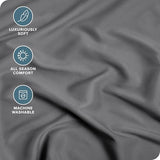 Bare Home Fitted Bottom Sheet Twin Extra Long - Premium 1800 Microfiber - Ultra-Soft Wrinkle Free - Deep Pocket - Twin XL Fitted Sheet (Twin XL, Grey) Bare Home