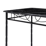 VECELO 5-Piece Dining Set - Industrial Counter Height Table and 4 Chairs for Kitchen & Breakfast Nook VECELO