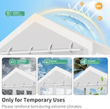 COBIZI 10x20 Party Tent Heavy Duty for Parties, Powder Coating (Better Than Galvanized), Waterproof for Church & Wedding, Large Outdoor Event Gazebo with Removable Sidewall & Built-in Sandbag, White COBIZI