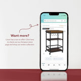 Linon Kitchen Island Granite Top, 33.88" x 22.8" x 15.63", Natural Linon