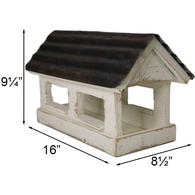 Bird in Hand Amish Made Covered Bridge Bird Feeder, Small WoodArtSupply