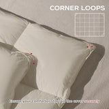 puredown® Goose Feather Down Fiber Comforter Twin Size, All Season 100% Cotton Duvet Insert Medium Warmth, Cloud Soft Hotel Luxury Collection Bedding Comforters Cream 90" x68 puredown